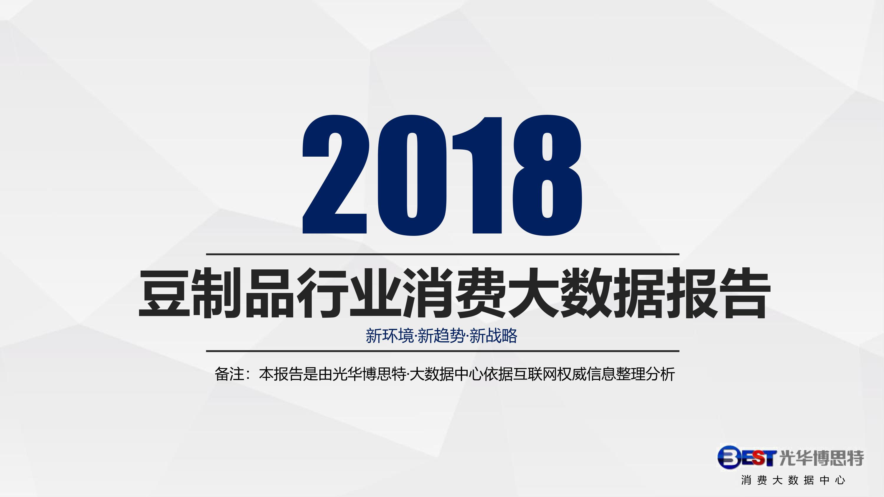 豆制品行业消费大数据报告